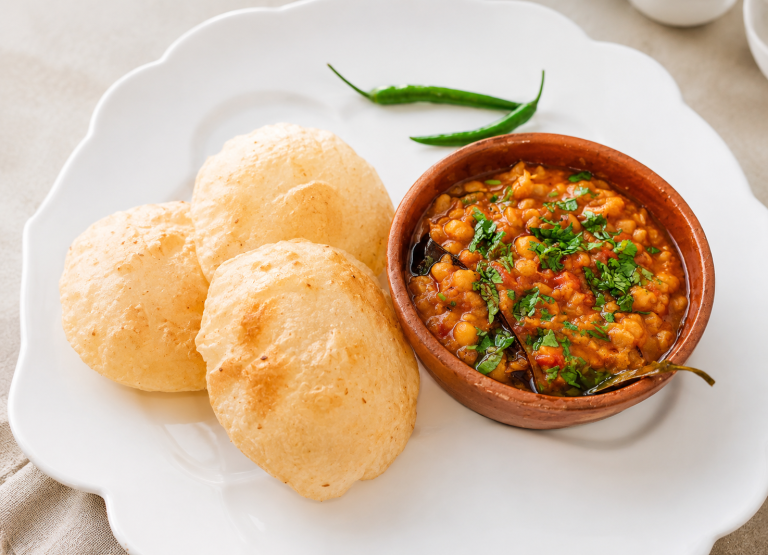 Steamed Air-Fried Poori