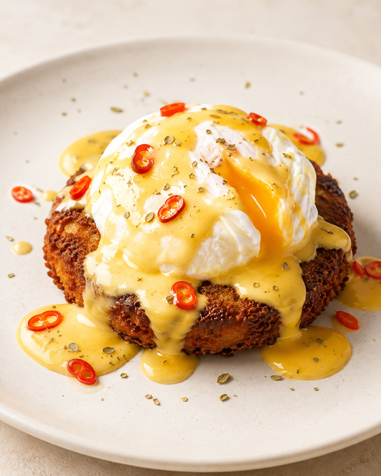Cauliflower Hash Brown Benedict