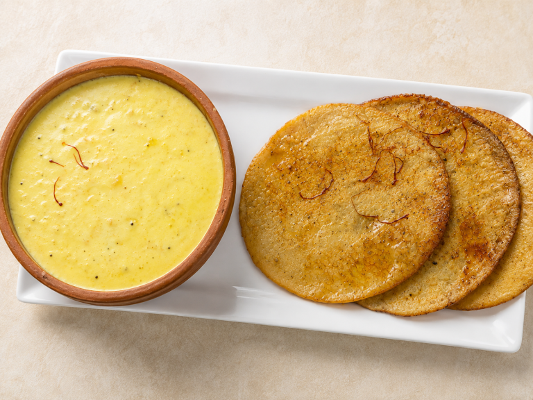 Banana Malpua with Rabri