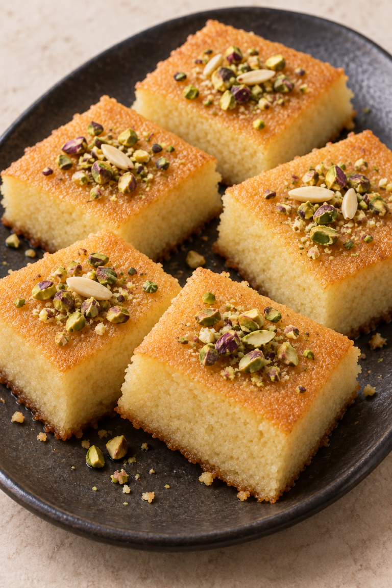 Harissa / Basbousa (Semolina Cake)