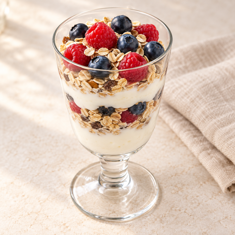 Muesli Yogurt Parfait with Berries